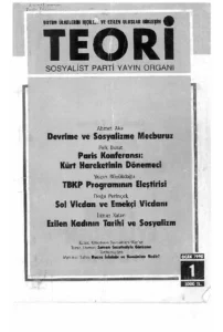 Devrime ve Sosyalizme Mecburuz Sol Vicdan ve Emekçi Vicdanı | Teori Ocak 1990