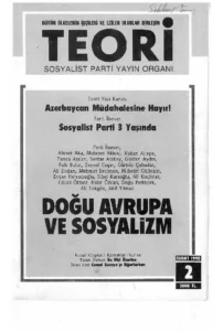 Doğu Avrupa ve Sosyalizm | Teori Şubat 1990