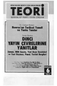 Nevruz'un Tarihsel Temeli ve Yanlış Tanılar | Teori Haziran 1990