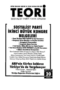 SOSYALİST PARTİ KONGRE BELGELERİ VE KÖRFEZ SALDIRISI YARGILAMASI | Teori Ağustos 1991