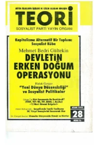 DEVLETİN ERKEN DOĞUM OPERASYONU VE SOSYALİST KÜBA | Teori Nisan 1992