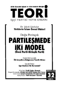 Türklerin islam öncesi dinleri- partileşmede iki model | Teori Ağustos 1992