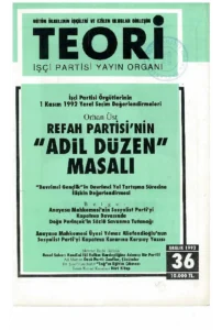 DEVRİMCİ GENÇLİK ÖNCÜ PARTİ | Teori Aralık 1992