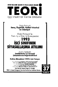 BARIŞ, ÖZGÜRLÜK, KULLUK FELSEFESİ VE İSLAMİYET | Teori Ocak 1993