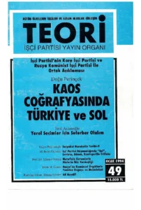 kaos coğrafyasında türkiye ve sol | Teori Ocak 1994