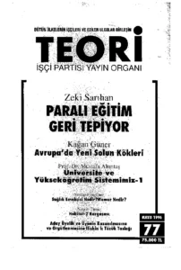 PARALI EĞİTİM GERİ TEPİYOR | Teori Mayıs 1996