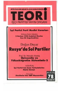 RUSYA'DA SOL PARTİLER | Teori Haziran 1996
