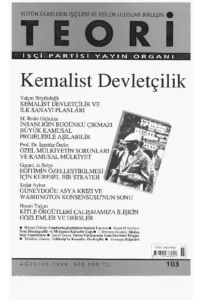 kemalist devletçilik | Teori Ağustos 1998