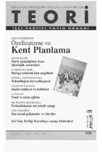 özelleştirme ve kent planlama | Teori Şubat 1999