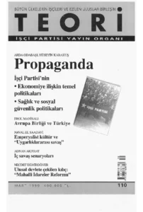 emperyalist kültür ve uygarlıklar arası savaş | Teori Mart 1999