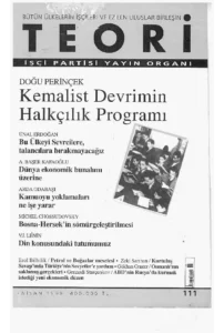 kemalist devrimin halkçılık programı | Teori Nisan 1999
