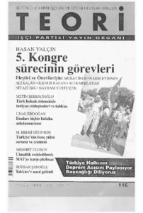 5. KONGRE SÜRECİNİN GÖREVLERİ | Teori Eylul 1999