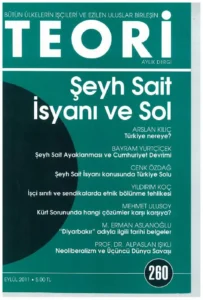 şeyh sait isyanı ve sol | Teori Eylul 2011