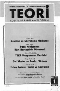 Devrime ve Sosyalizme Mecburuz Sol Vicdan ve Emekçi Vicdanı | Teori Ocak 1990