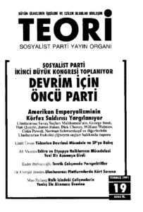 SOSYALİST PARTİ VE DEVRİM İÇİN ÖNCÜ PARTİ | Teori Temmuz 1991