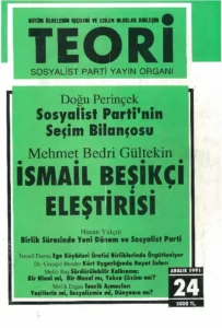 SOSYALİST PARTİ'NİN SEÇİM BİLANÇOSU | Teori Aralık 1991