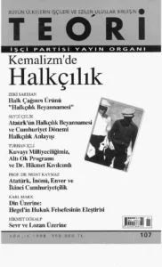 kemalizmde halkçılık | Teori Aralık 1998