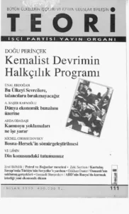 kemalist devrimin halkçılık programı | Teori Nisan 1999