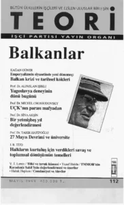 Balkanlar | Teori Mayıs 1999